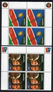 NAMIBIA  MNH 2000 SG863-64 10th Anniversary of Independence , Blocks of 4 - Picture 1 of 1