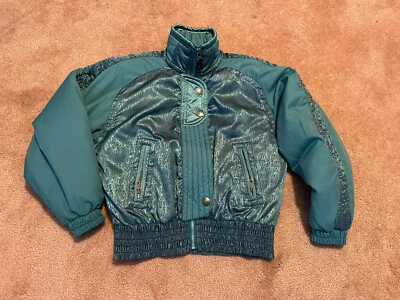 VTG 90's Kaelin Solar Power Ski Jacket Coat Windbreaker Metallic Green Size 8 - Image 1 of 4
