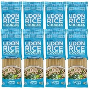 Lotus Foods Organic Brown Udon Rice Noodles - Gluten Free 8 Oz (Pack of 8) - Picture 1 of 7