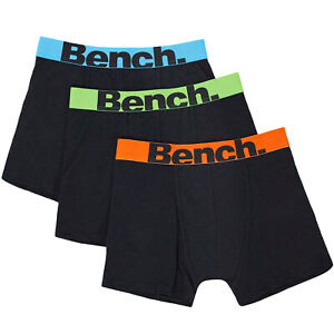 Bench Mens Action 3-Pack Logo Waistband Underwear Boxer Shorts - Assorted