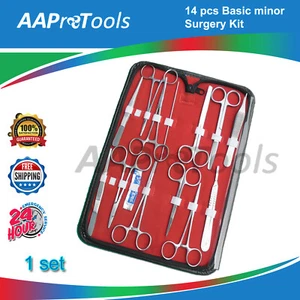 AA Pro: NEUES SET MIT 14-TEILIGEN GRUNDLEGENDEN KLEINEN CHIRURGISCHEN KIT CHIRURGISCHE INSTRUMENTE - SK-14 - Bild 1 von 3
