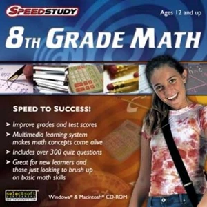 SpeedStudy 8th Grade Math - 25 Standards-Based Lessons PC Software Sealed New - Picture 1 of 5