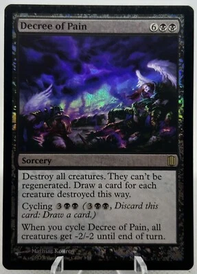 Decree of Pain 3/18 Foil Commander Arsenal MTG LP - Image 1 of 2