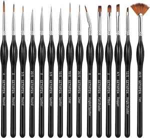 Detail Paint Brushes Set 15 Pcs Miniature Brushes for Fine Detailing Art Models. - Picture 1 of 1