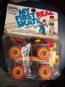 Vintage Kids' Roller Skates NIB 1970s Era Adjustable Metal Roller Skates Age 3-6