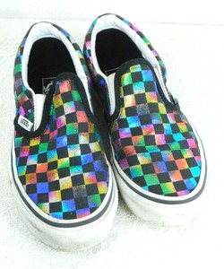 rainbow vans slip on womens