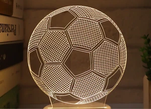 3D LED Football Light Night Warm White Table Lamp Birthday Valentine Present - Picture 1 of 2