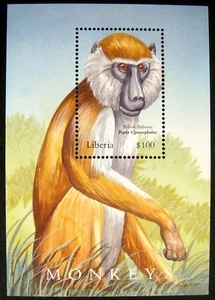 2002 MNH LIBERIA BABOON STAMPS SOUVENIR SHEET NATURE WILD ANIMALS MONKEY APE - Picture 1 of 1