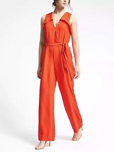 NWT Banana Republic Red Wrap Jumpsuit, Geo red SIZE 8P 8 P  #627371