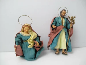 KRIPPE MARIA, JOSEPH FIGUREN WEIHNACHTEN Hartpapier Taiwan - Bild 1 von 8
