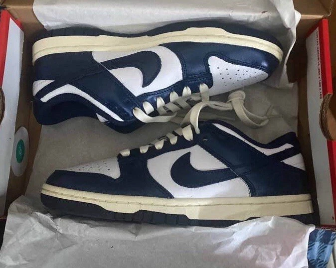 Nike Dunk Low Vintage Navy W for sale | eBay