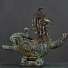 Pots à vin anciens chinois période guerrière dieu oiseau bronze bronze bronze bronze