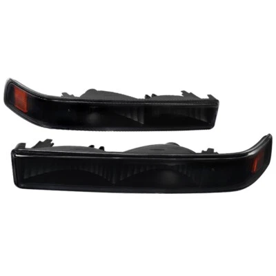 Para 98-04 Chevy S-10 Pick Up Blaser Carcasa Negra Señales de Giro Lente Transparente Ámbar Foto 1 de 3