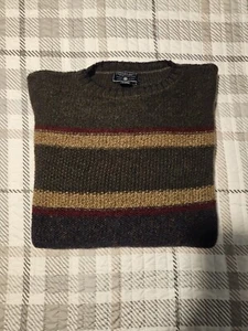 American Eagle Outfitters Wool Green Striped Sweater Size Small - Picture 1 of 4