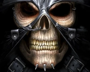 Vinyl Car Hood Wrap Full Color Graphics Decal Death Face Skull Sticker Nice - Bild 1 von 3