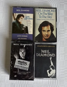 Neil Diamond Cassette Bundle x 4 - Golden Greats, Love Songs+ Tested and Working - Picture 1 of 18