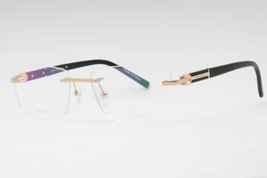 CHARRIOL PC75076 C01 Eyeglasses Shiny Gold Black Frame 58mm - Picture 1 of 4