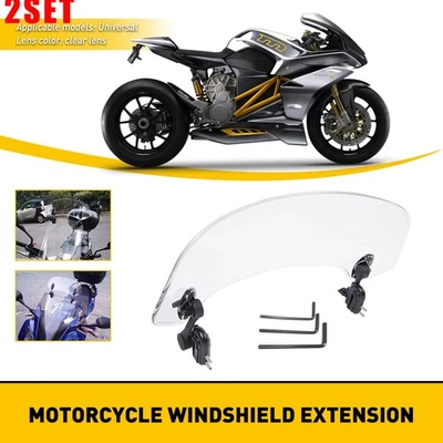 2 комплекта удлинителей спойлеров на лобовое стекло мотоцикла ветровой дефлектор - Изображение 1 из 4