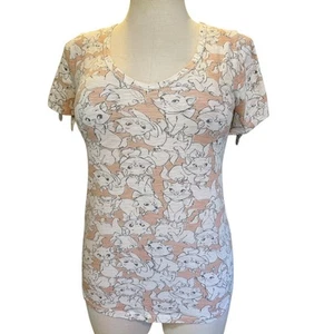 Camiseta Torrid Talla Grande 2 Disney Aristocats Marie Kitty Gato Manga Corbata Cuello en V - Imagen 1 de 1