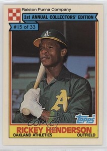 1984 Topps Ralston Purina Rickey Henderson #15 HOF