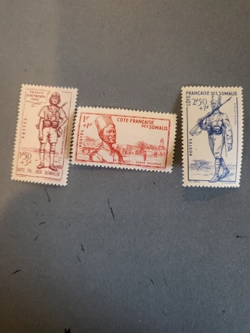 Stamps Somali Coast Scott #B8-10  hinged Cover