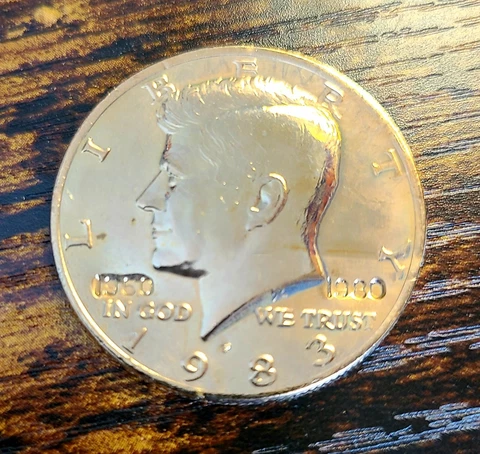 1983 P Gold Plated Kennedy 1/2 Half Dollar Stamped 1960 1980 Cover