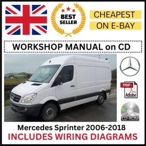 Mercedes Sprinter 2006-2018 Workshop Manual Service + Wiring Diagrams ON CD - Picture 1 of 8