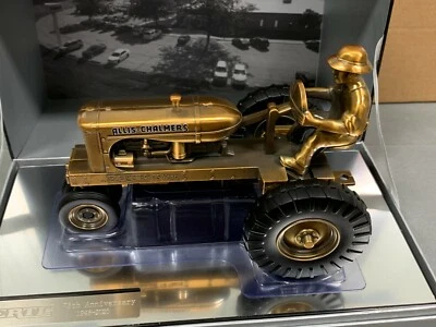 Gold Bronze ALLIS-CHALMERS AC WC Tractor w/Man 75th Anniversary 1/16 1 of 750 - Image 1 of 4