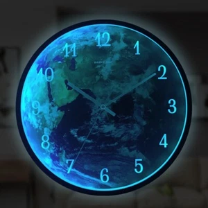 Voice-activated Induction LED Night Light Wall Clock Creative Luminous Wall Cloc - Picture 1 of 7