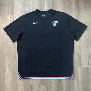Nike Mens 3XL Miami Heat Vice City Short Sleeve Shirt Black Blue Pink - Bild 1 von 6