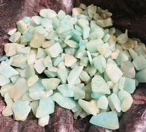 1 LB Amazonite Gemstone Chips 5-10mm Reiki Healing Crystals Harmony Freedom  - Picture 1 of 6