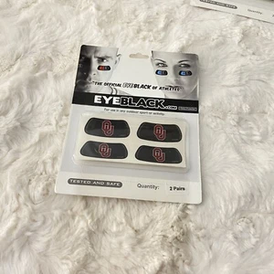 Authentic EYEBLACK under eye stickers 4 Pair OU Oklahoma Sooner Sport Team Spiri - Picture 1 of 3