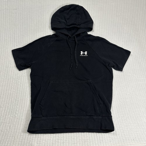 BURBERRY Felpa con cappuccio UNDER ARMOUR ColdG Rival in pile da uomo Small S nera 1357450 001 sciolta