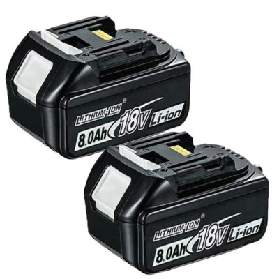 2 Original - 18V/8,0Ah für Makita Akku BL1860B- 2er Set - 197422-4 BL1850 BL1830