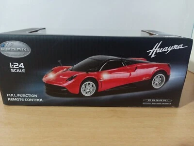 NEW Pagani Huayra Remote Radio Control Toy Car Diecast 1:24 Scale Red Roadster - Image 1 of 4