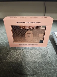 Aquavault Credit Card Size 2300mAh Portable Fast 1.5V Phone Charger Rose Gold-F1 - Picture 1 of 7