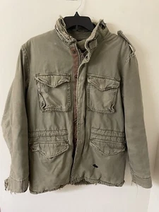 American Eagle Fleece Lined Military Style Full Zip Jacket Size Medium Outdoor - Picture 1 of 8