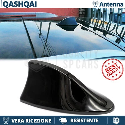 ANTENNA PINNA SQUALO Nera PER Qashqai J10 J11 VERA Ricezione RADIO AM-FM-DAB - Immagine 1 di 4