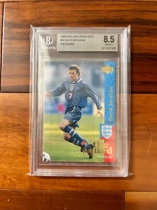 1997 Upper Deck England DAVID BECKHAM Rookie BGS 8.5