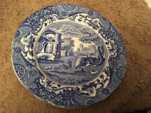 Early Spode Italian Design Blue & White Side Plate 19cm Diameter Blue Backstamp - Picture 1 of 4