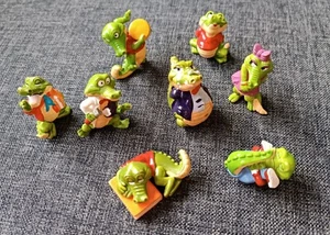8 Figurines Kinder Vintage Crazy Crocos Crocodile 1991-1992 Vintage - Picture 1 of 4