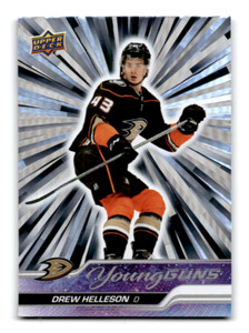 2023-24 Upper Deck Series 1 - Drew Helleson Young Guns #220 (Outburst Silver)