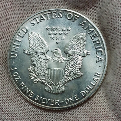 American Silver Eagle 1987 $1 - 1 oz plata 999 - lingotes como nuevos en Estados Unidos - ASE Foto 1 de 4