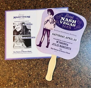 WYNONNA JUDD 2005 DIVEN NASH VEGAS Programm & Hand Fan Dinner & Diven - Bild 1 von 6