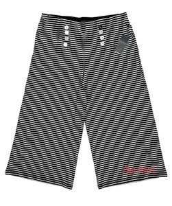 Lauren Ralph Lauren Women Jersey Striped Wide-Leg Cropped Pant Navy/White SZ-PL - Picture 1 of 7