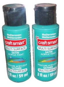 Craft Smart Two 2 Oz Multi Surface Satin Acrylic Paint - Picture 1 of 1
