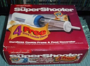 Hamilton Beach THE SUPER SHOOTER Cordless Cookie Press 12 Discs, Box, & Manual - Picture 1 of 3