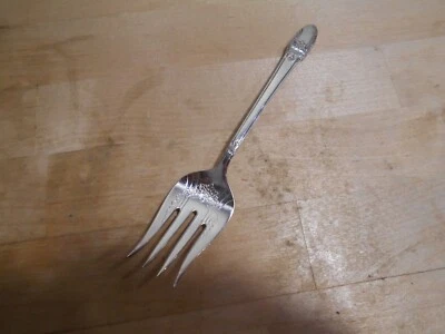 Rogers 1937 FIRST LOVE Pattern Chipped Beef Fork Silverplate IS 7386 Foto 1 de 3