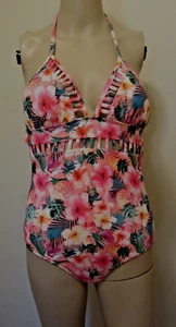 Traje de baño de una pieza con adorno de celosía de coral tropical talla M junior (7-9) - Imagen 1 de 12