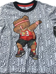 Boys Just Dab Teddy Legend 23 T-Shirt Size 4 - Picture 1 of 1